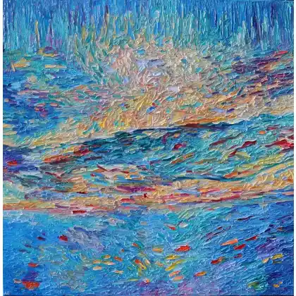 Oferta Abstrakcyjny pejzaż 146 - Rzeka II 100 x 100