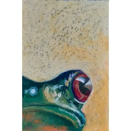 Szybka wysyłka Żaba -rysunek pastelami olejnymi