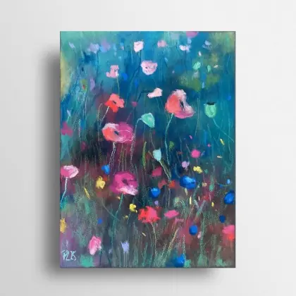 Wysoka jakość Łąka - praca formatu 24/18 cm
