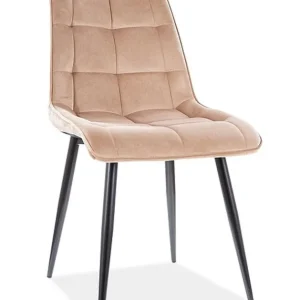 Oferta Krzesło Chic Velvet Beż Czarne Nogi