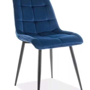 Bestseller Krzesło Chic Velvet Granatowe Czarne Nogi