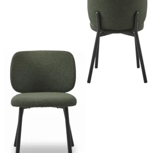Premium Krzesło do jadalni Swan, zielone, boucle (47521002)