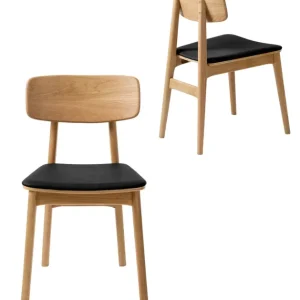 Krzesło do jadalni Livo, imitacja skóry, czarny (38444201) Super okazja