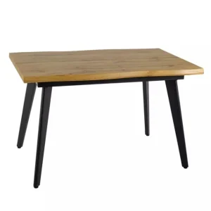 Niska cena Stół do jadalni rozkładany Fresno Dąb Artisan 120x80 cm