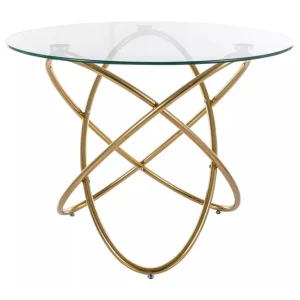 Stół Orbit Transparentny, Złoty 100 cm Oferta
