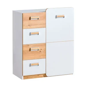 Komoda z szufladami biało-dębowa Lorento L6 Oferta limitowana